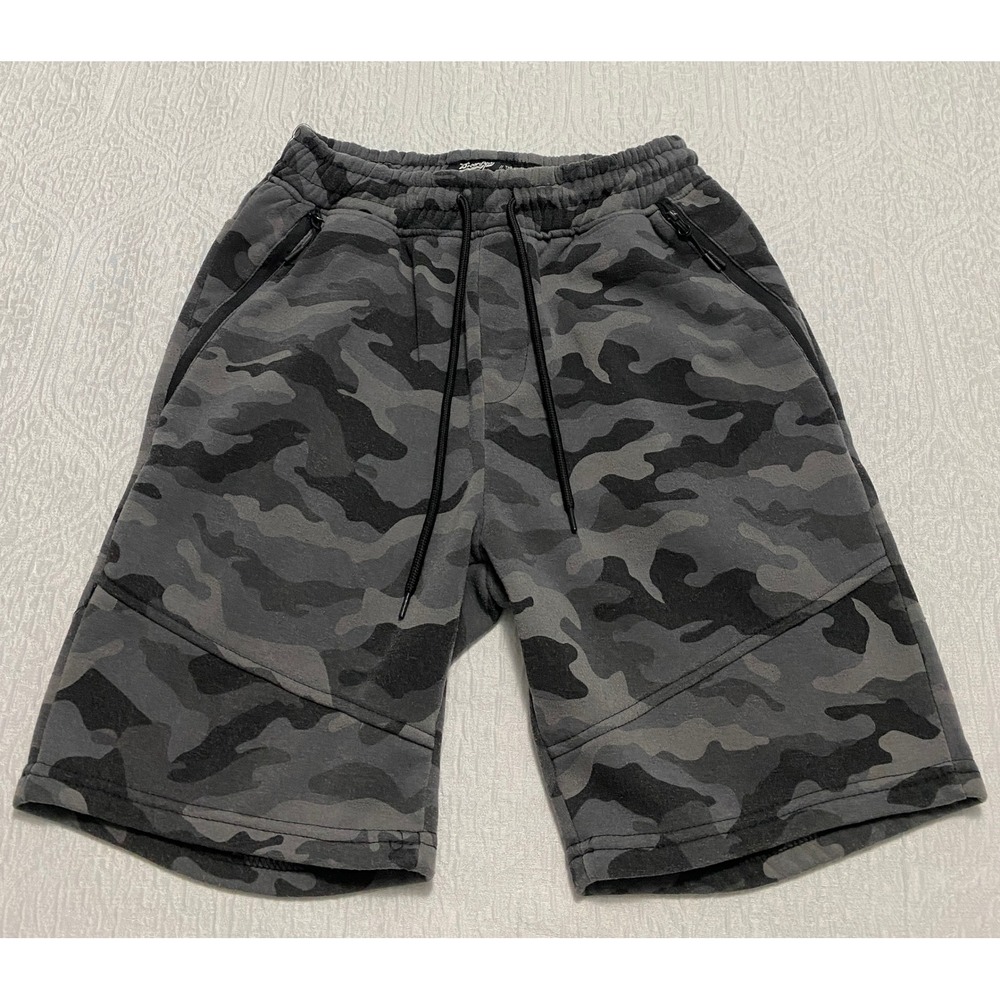 Brooklyn Cloth Camo Sweat Shorts Mens Size Small Zipper‎ Pockets Drawstring